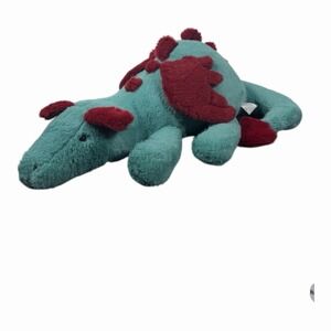 Teal Dragon plush pillow 24" Large